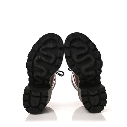 Gucci Magnum Calfskin Nappa Quilted Lace Up Ankle Boots 36 Garnet Red 5 of 8