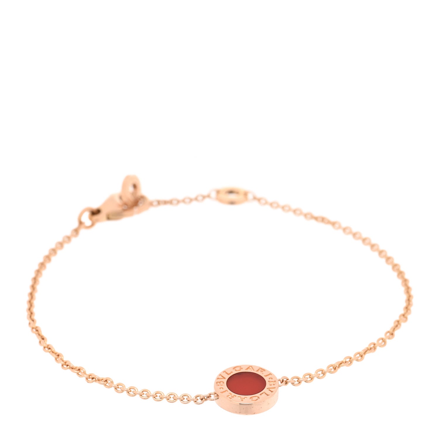 Bulgari 18K Rose Gold Mother of Pearl Carnelian BVLGARI BVLGARI Chain Bracelet 1 of 3