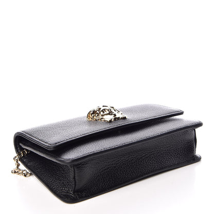 Versace Grained Calfskin Palazzo Chain Evening Bag Black 4 of 8