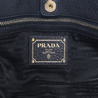 Prada Vitello Daino Tote Black 6 of 10
