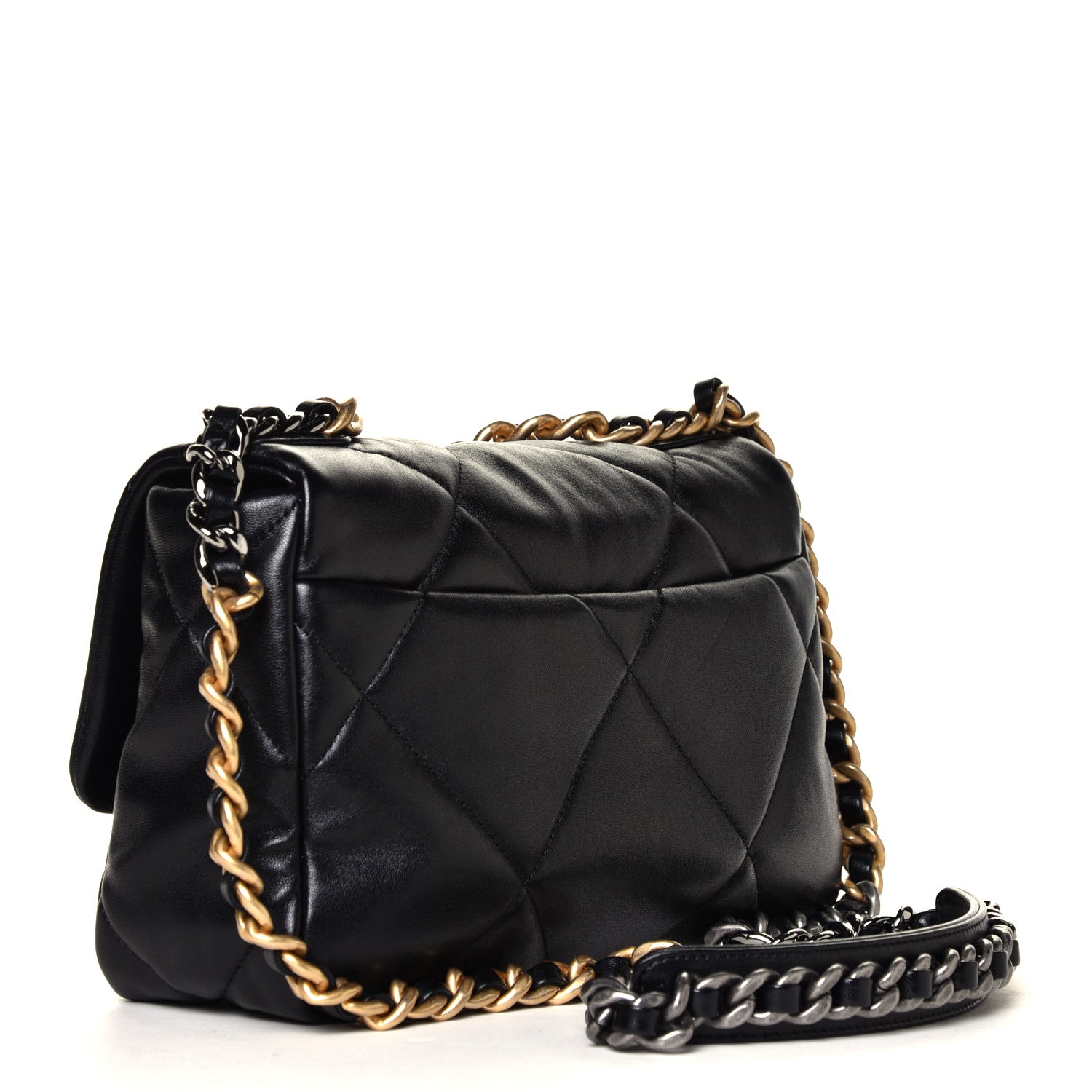 Chanel Lambskin Quilted Medium Chanel 19 Flap Black 3 of 10