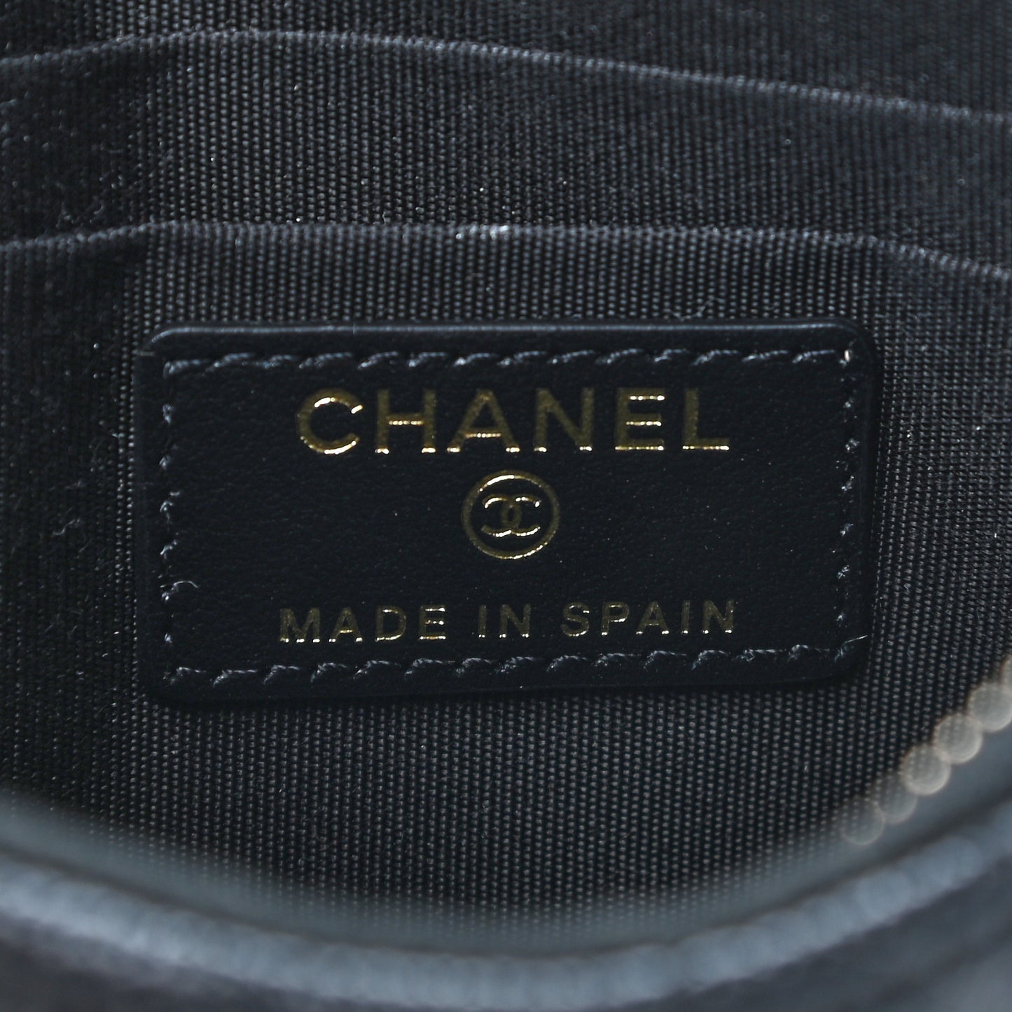 Caviar Quilted Boy Flat Wallet Pouch Black