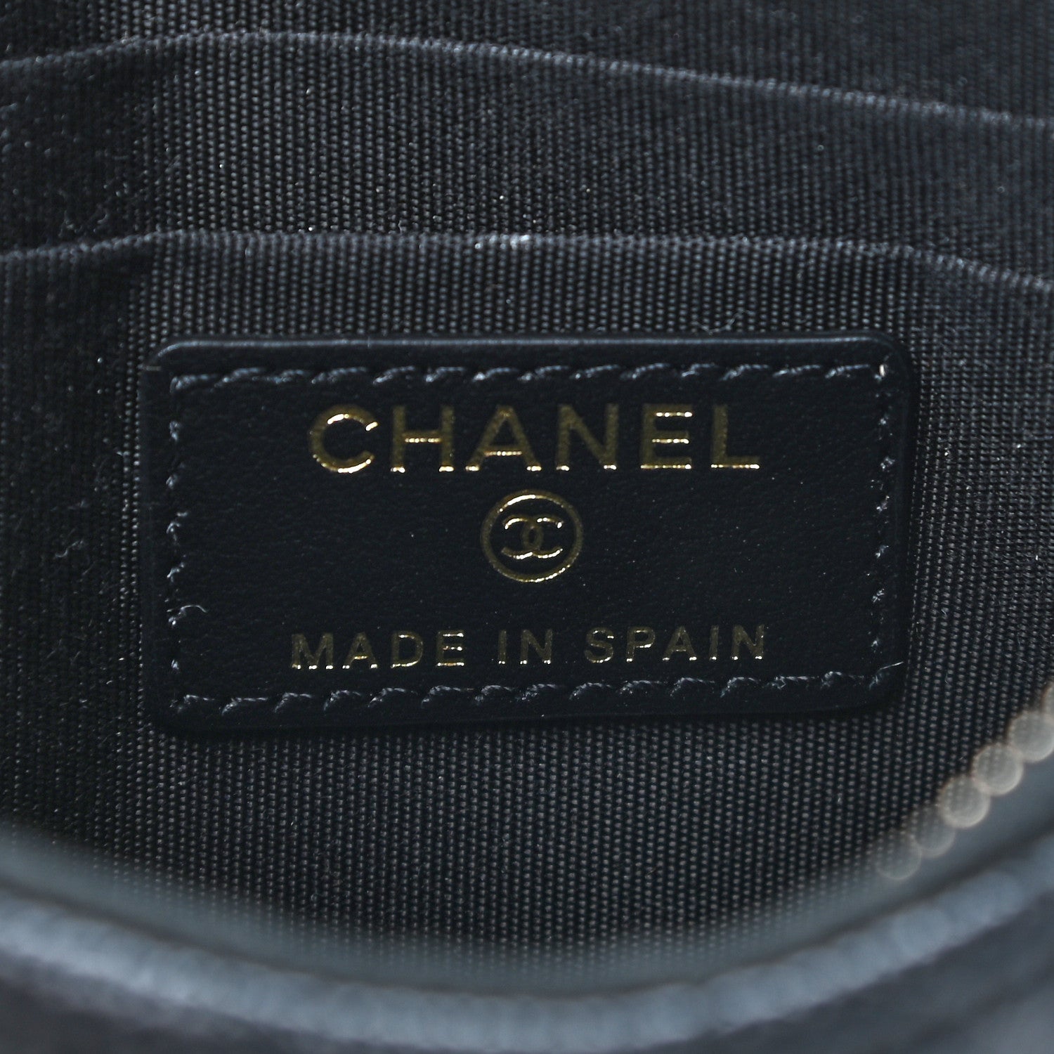 Chanel Caviar Quilted Boy Flat Wallet Pouch Black 6 of 7