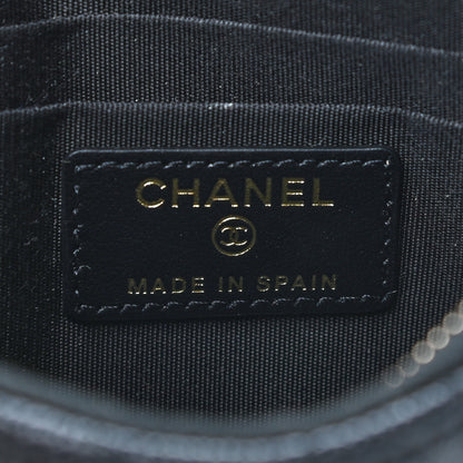 Chanel Caviar Quilted Boy Flat Wallet Pouch Black 6 of 7