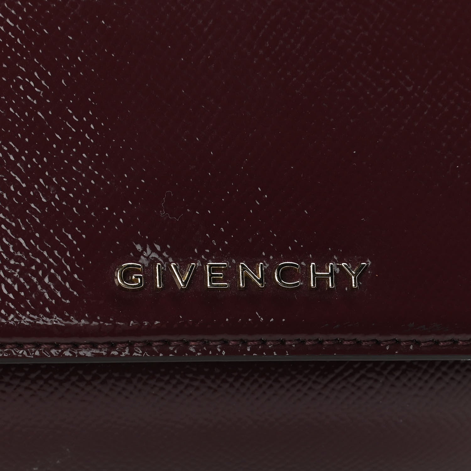 Givenchy Textured Calfskin Mini Pandora Box Chain Crossbody Bag Oxblood 7 of 12
