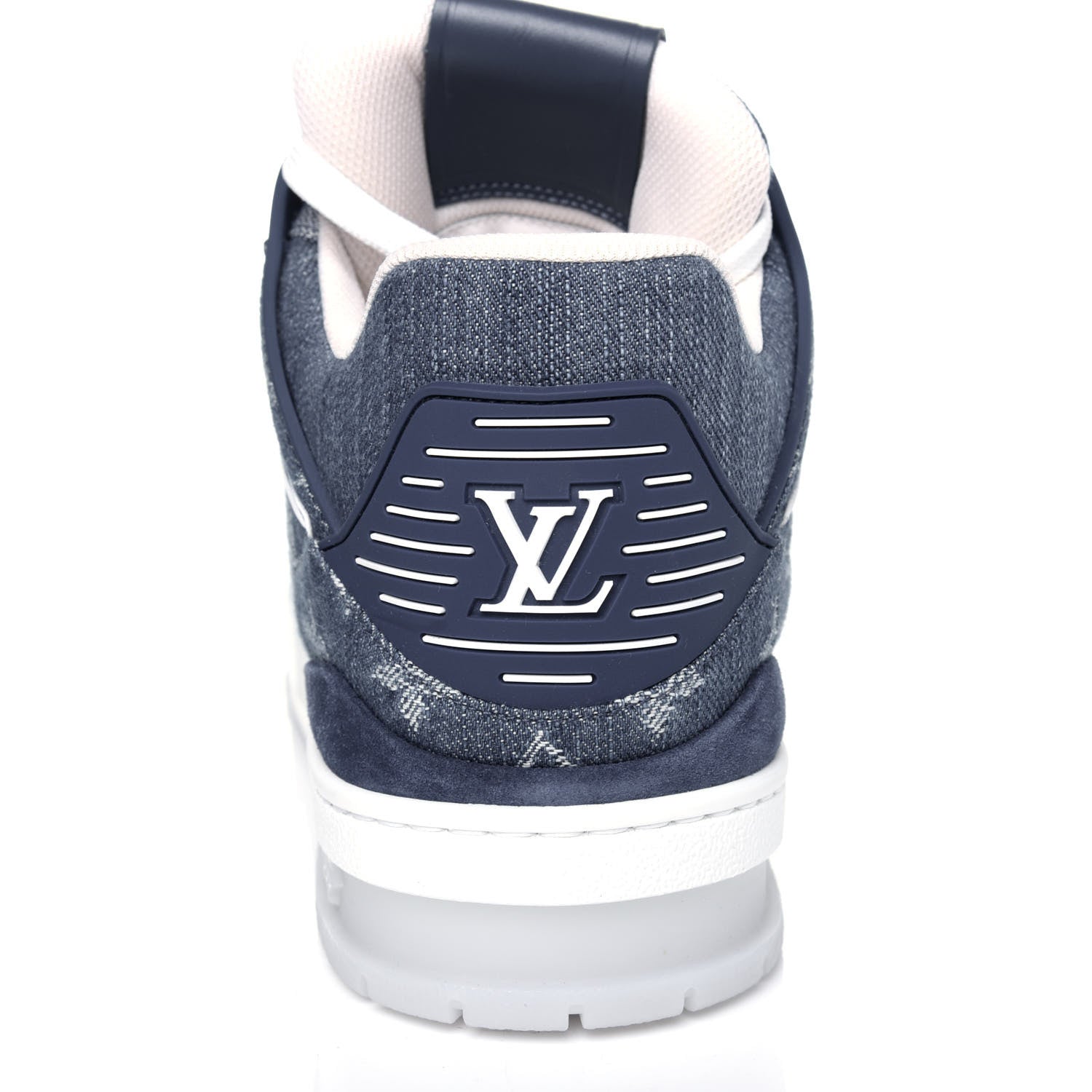Louis Vuitton Monogram Denim Mens Trainer Sneakers 7 Blue 8 of 9