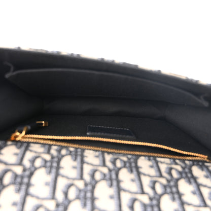 Christian Dior Oblique 30 Montaigne Flap Bag Blue 5 of 11