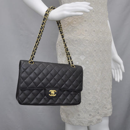 Chanel Caviar Quilted Medium Double Flap Black 2 of 11