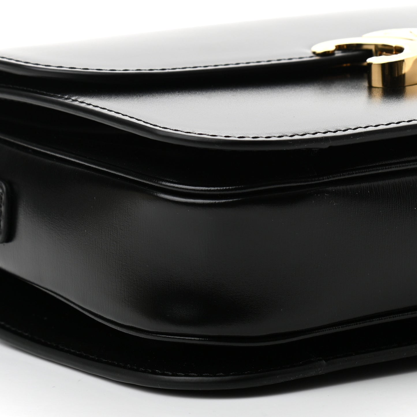 Shiny Calfskin Medium Triomphe Black