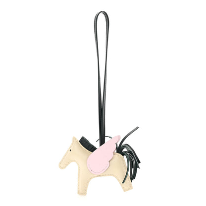 Hermes Milo Lambskin Grigri Rodeo Pegase Horse Bag Charm PM Nata Mauve Sylvestre Vert Cypress 1 of 6