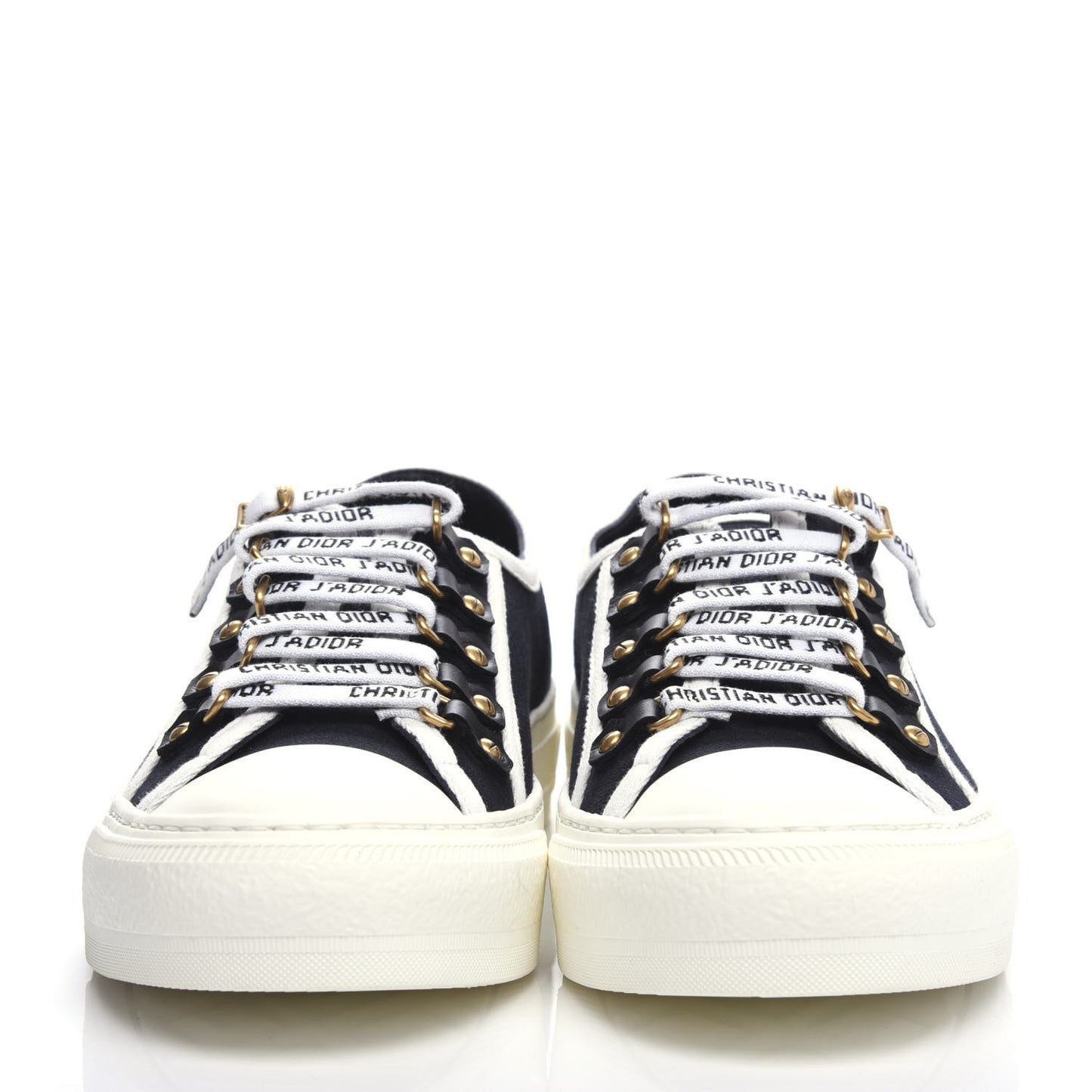 Canvas Walk'N'Dior Low Top Sneakers 38 Black
