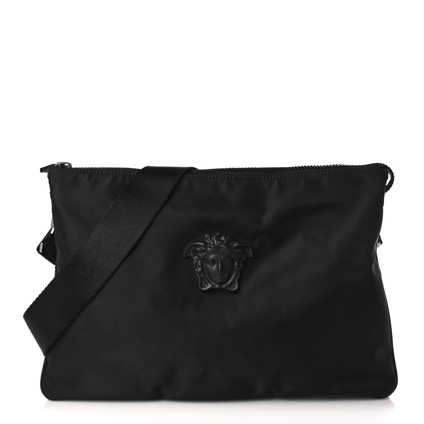 Nylon Palazzo Medusa Messenger Black