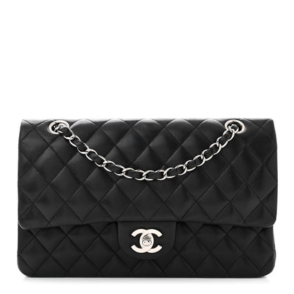Chanel Lambskin Quilted Medium Double Flap Black 1 of 12