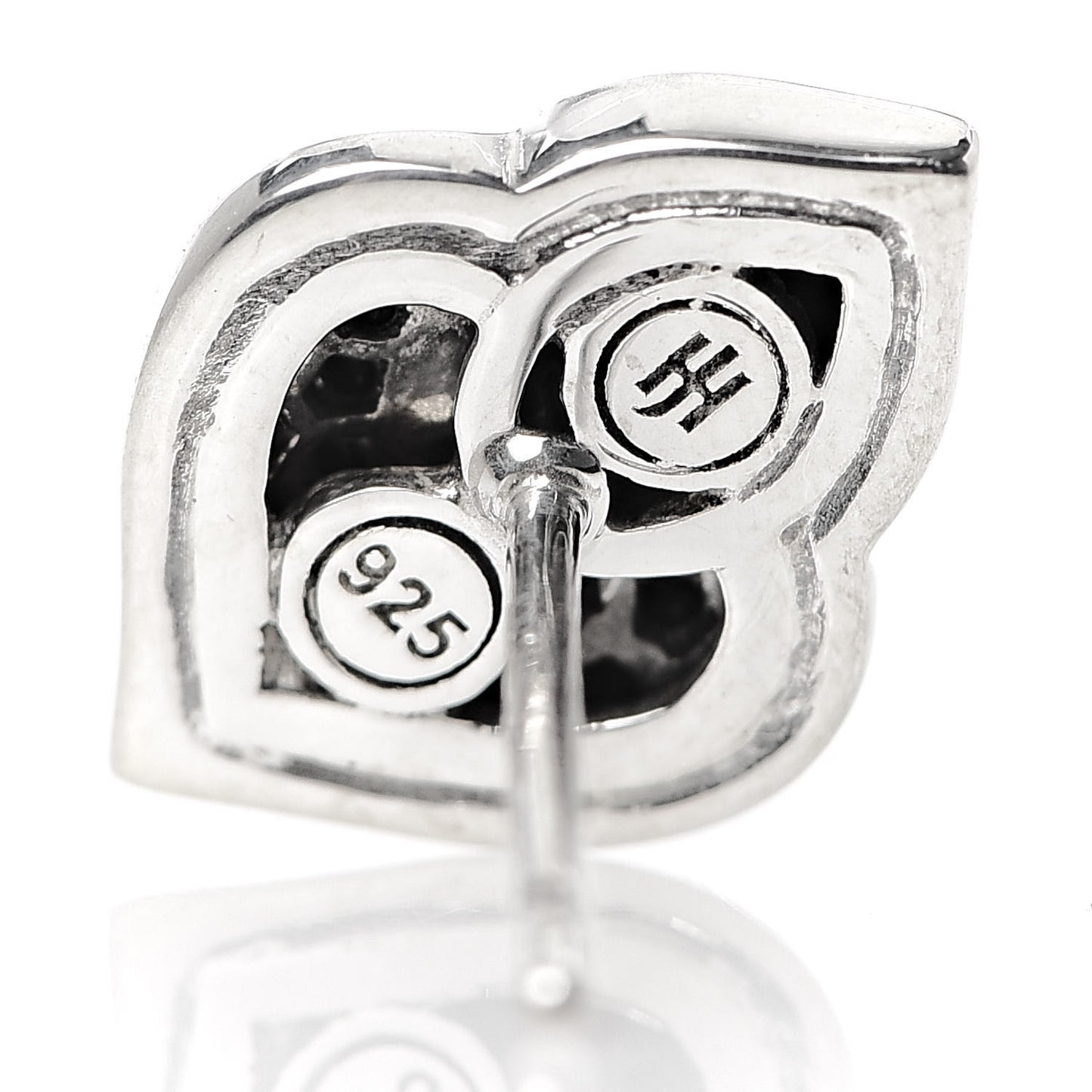 Sterling Silver Black Sapphire Spinel Legends Naga Stud Earrings