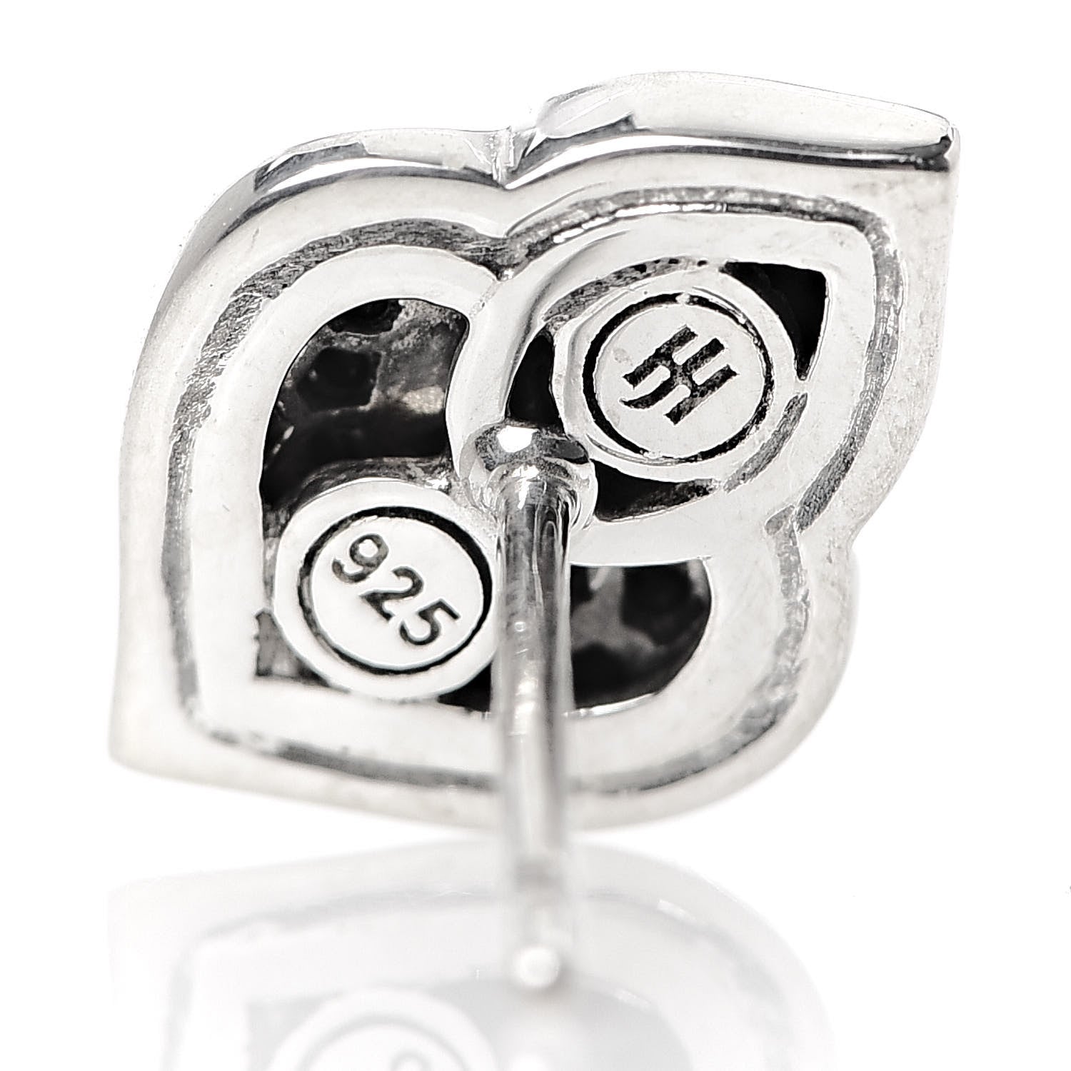 John Hardy Sterling Silver Black Sapphire Spinel Legends Naga Stud Earrings 4 of 4