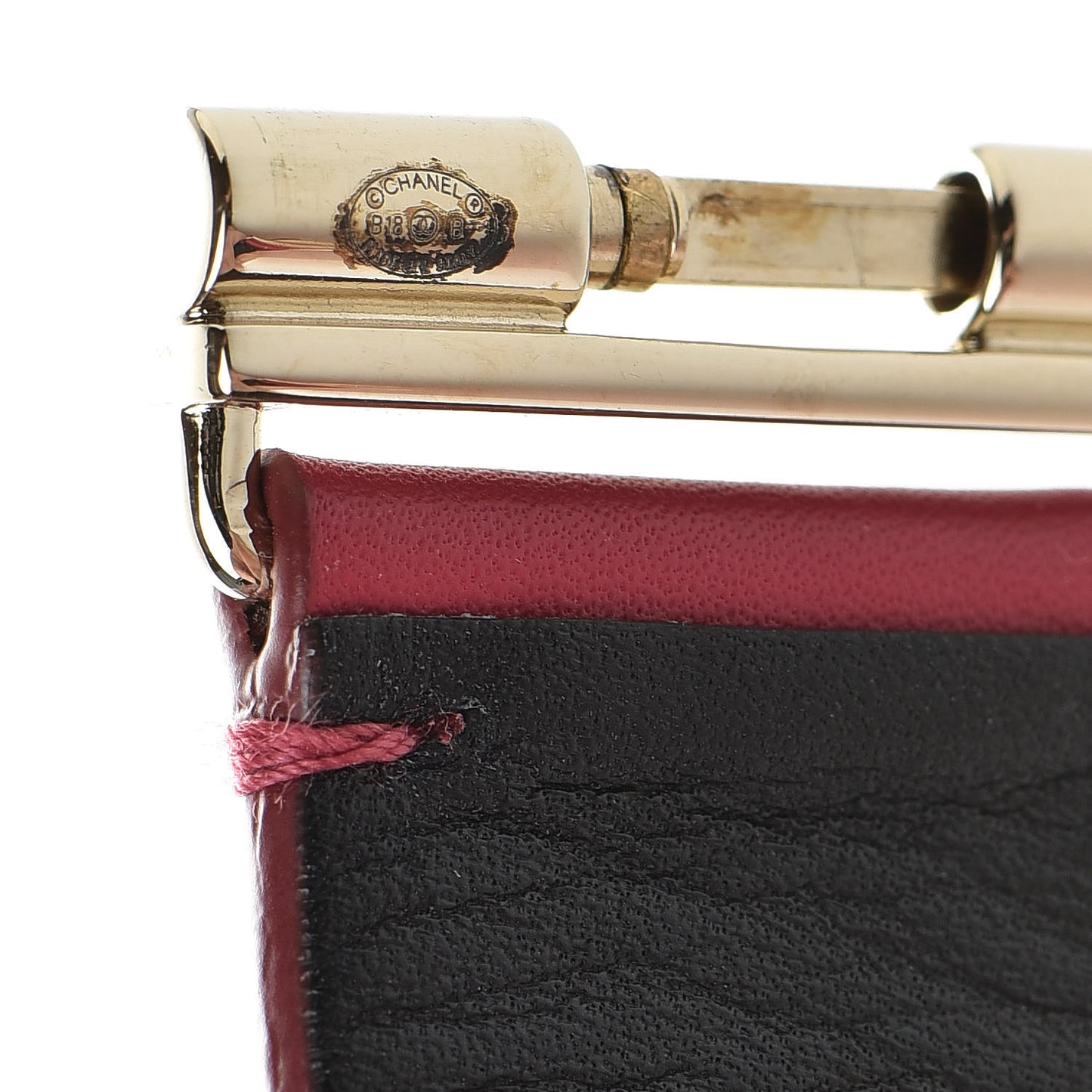 Calfskin Logo Cuff Bracelet S Pink Gold