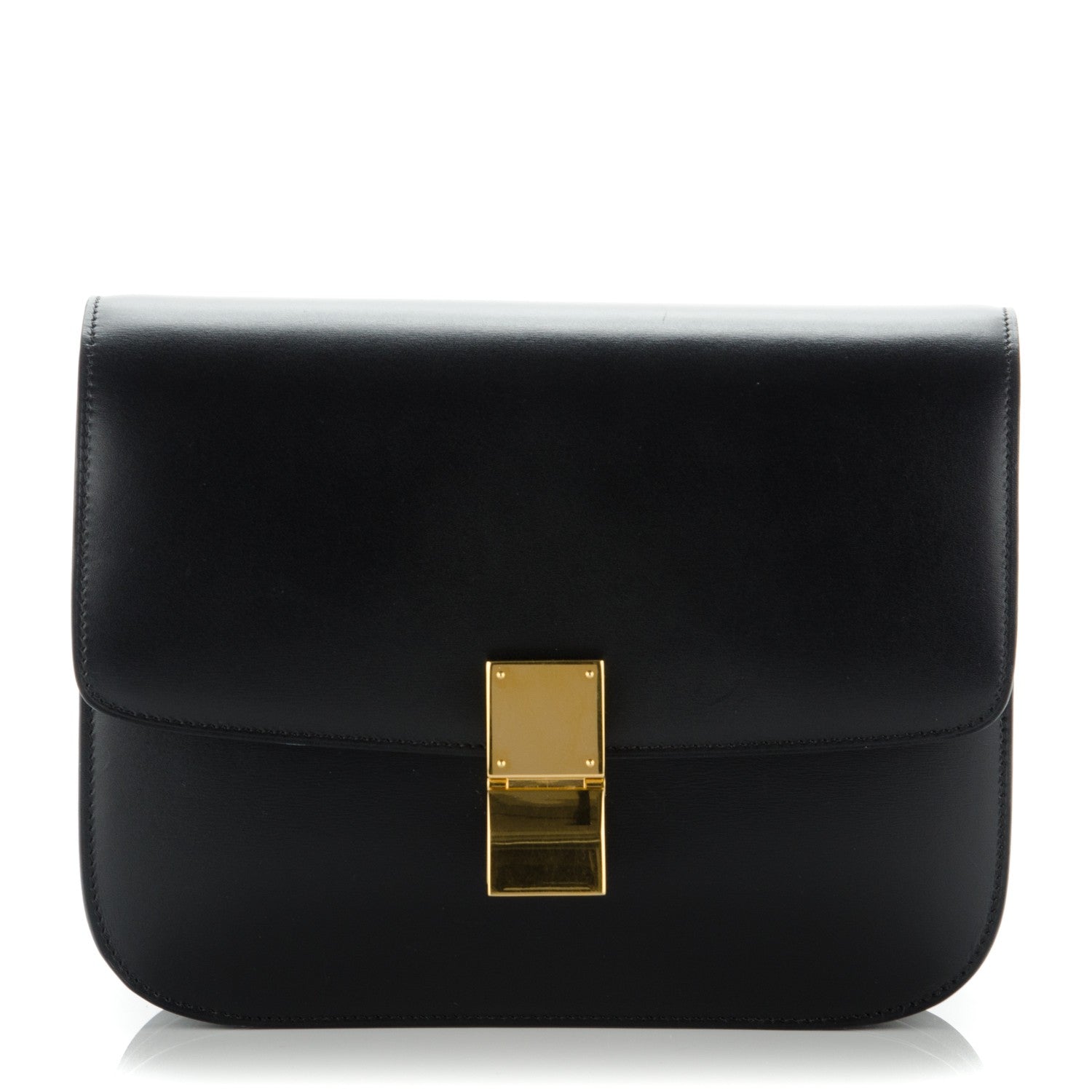 Celine Box Calfskin Medium Classic Box Flap Bag Black 1 of 7