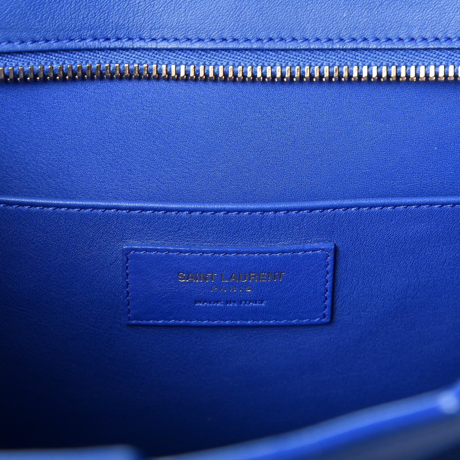 Saint Laurent Calfskin Monogram Baby Cabas Blue Majorelle 5 of 9