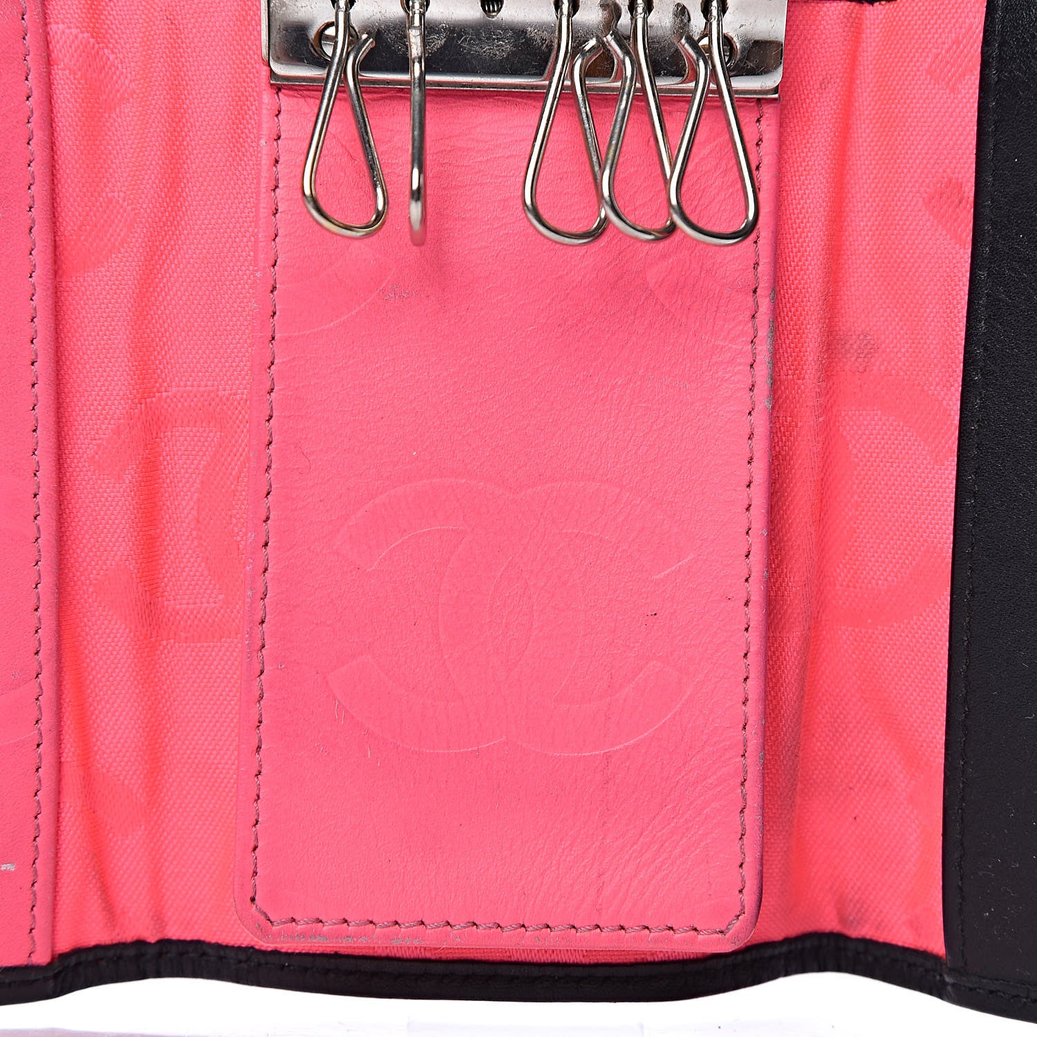 Chanel Calfskin Quilted Cambon 6 Key Holder Black 14 of 16