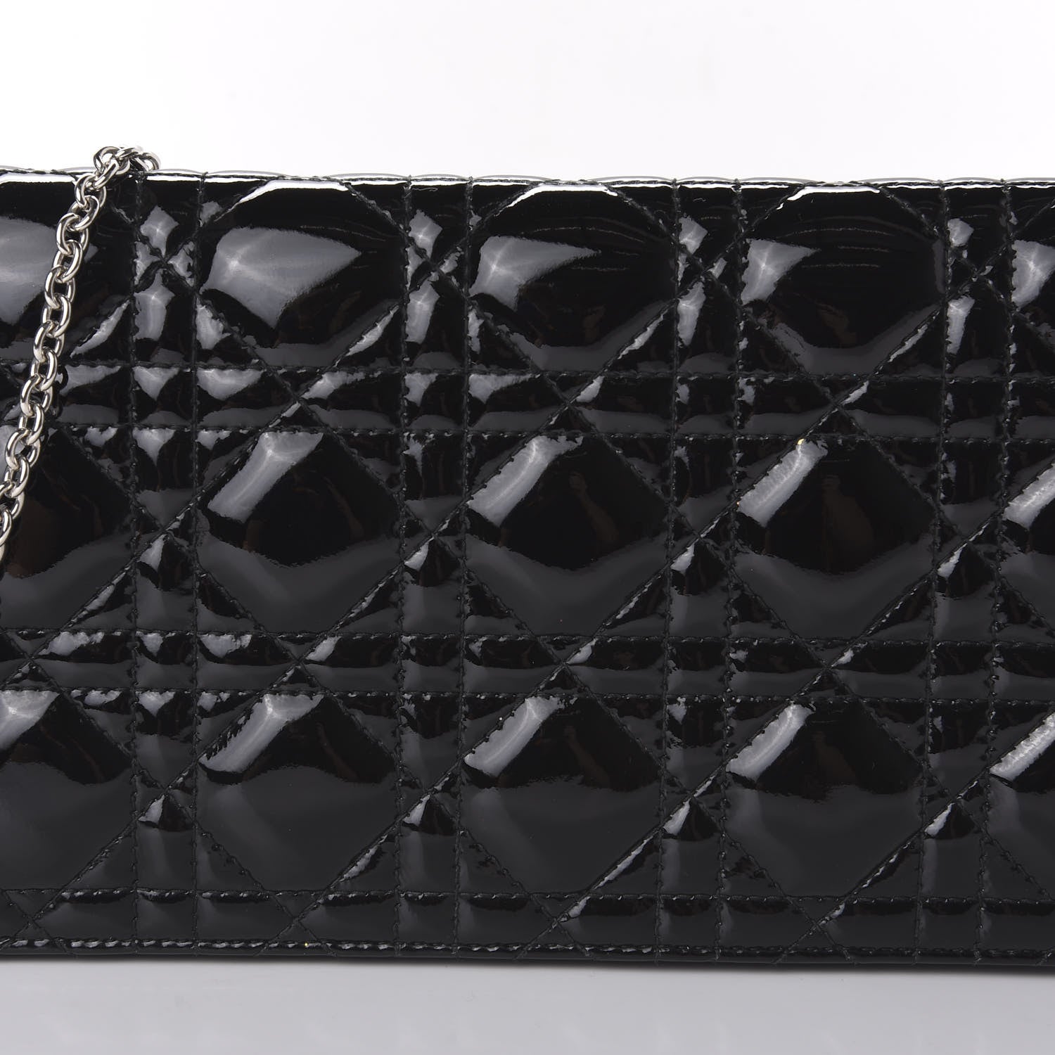 Christian Dior Patent Cannage Lady Dior Convertible Clutch Black 10 of 10