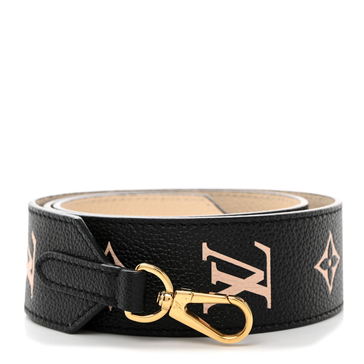 Louis Vuitton Empreinte Monogram Bandouliere Shoulder Strap Black Beige 1 of 5