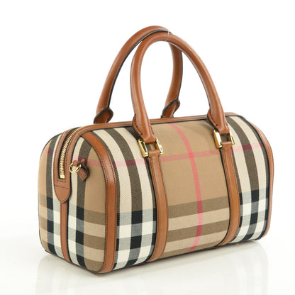Burberry House Check Medium Alchester Bowling Bag Tan 4 of 20