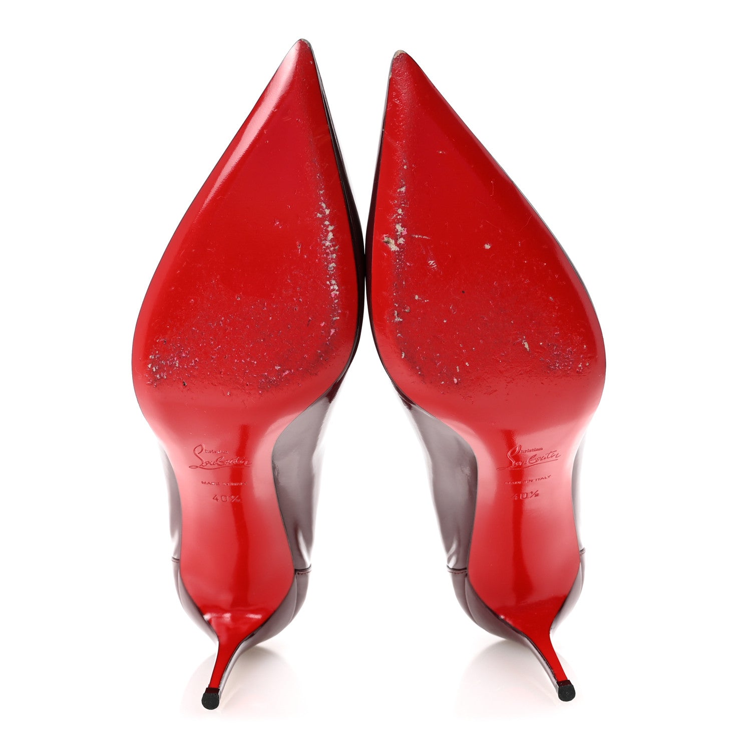 Christian Louboutin Patent Sporty Kate 85 Pumps 40.5 Bordeaux 6 of 9