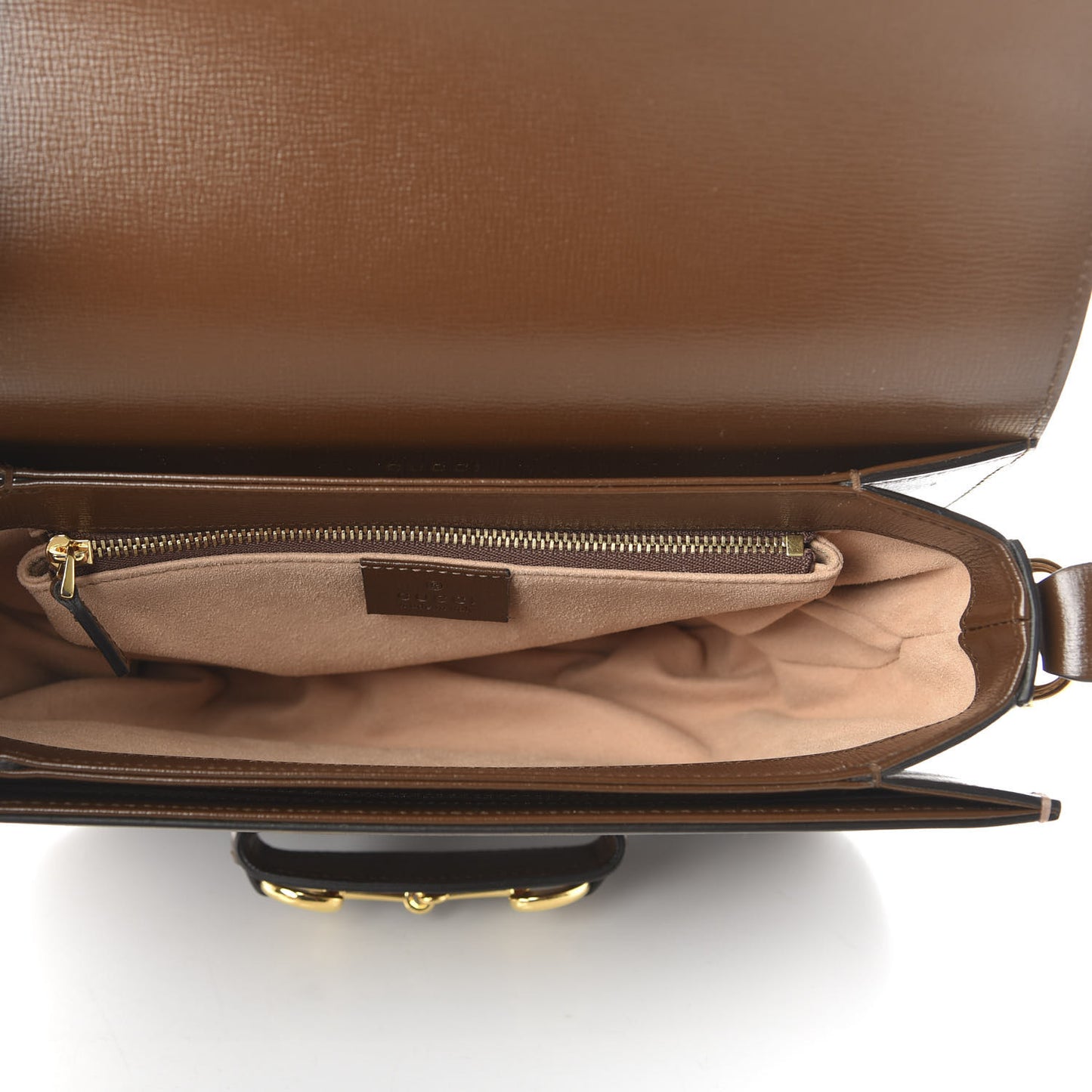 Azalea Calfskin Horsebit 1955 Shoulder Bag Brown Sugar
