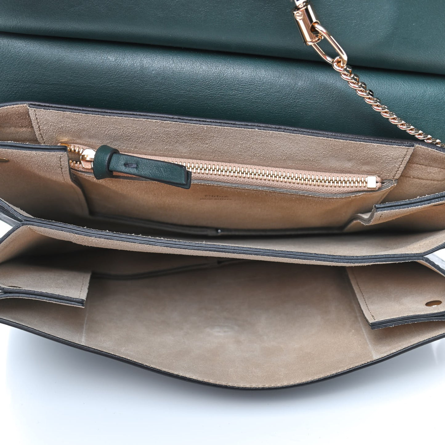 Suede Calfskin Medium Faye Shoulder Bag Intense Green