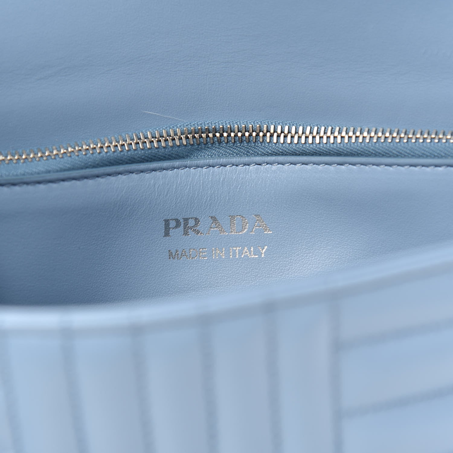 Prada Soft Calfskin Impunture Diagramme Medium Chain Flap Shoulder Bag Astrale 6 of 8