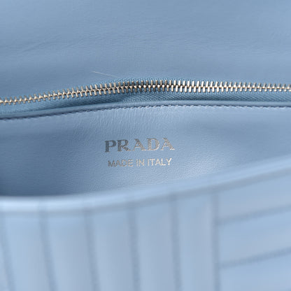 Prada Soft Calfskin Impunture Diagramme Medium Chain Flap Shoulder Bag Astrale 6 of 8