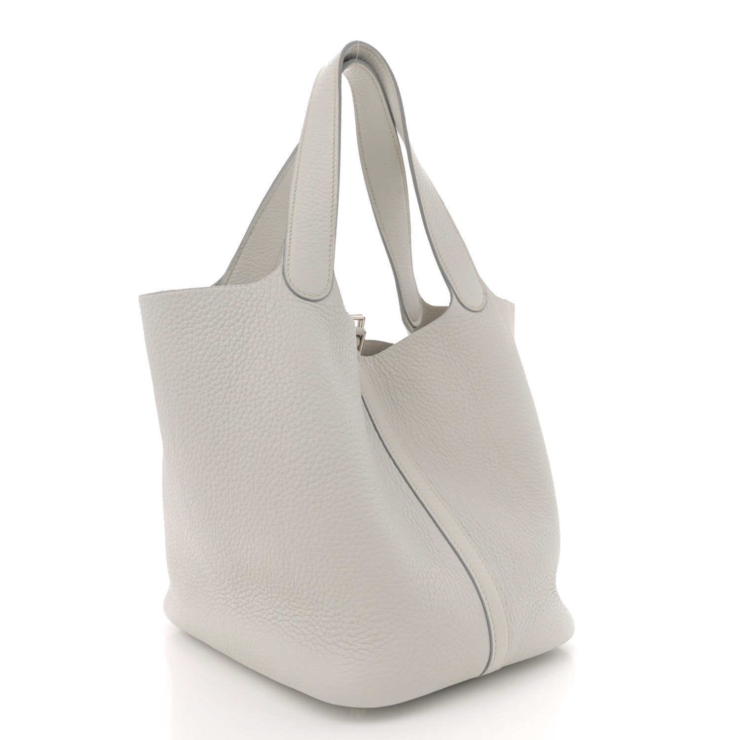 Hermes Taurillon Clemence Picotin 22 MM Gris Perle 3 of 10