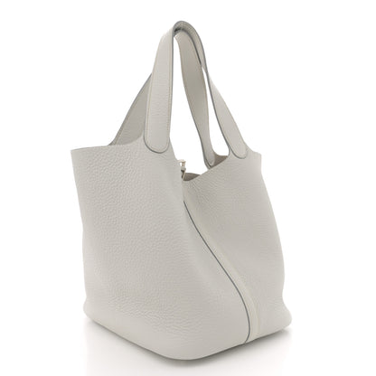 Hermes Taurillon Clemence Picotin 22 MM Gris Perle 3 of 10