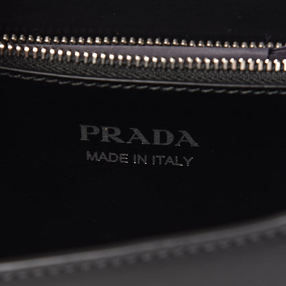 Prada City Calfskin Saffiano Racing Logo Elektra Shoulder Bag Fuxia Black 7 of 7