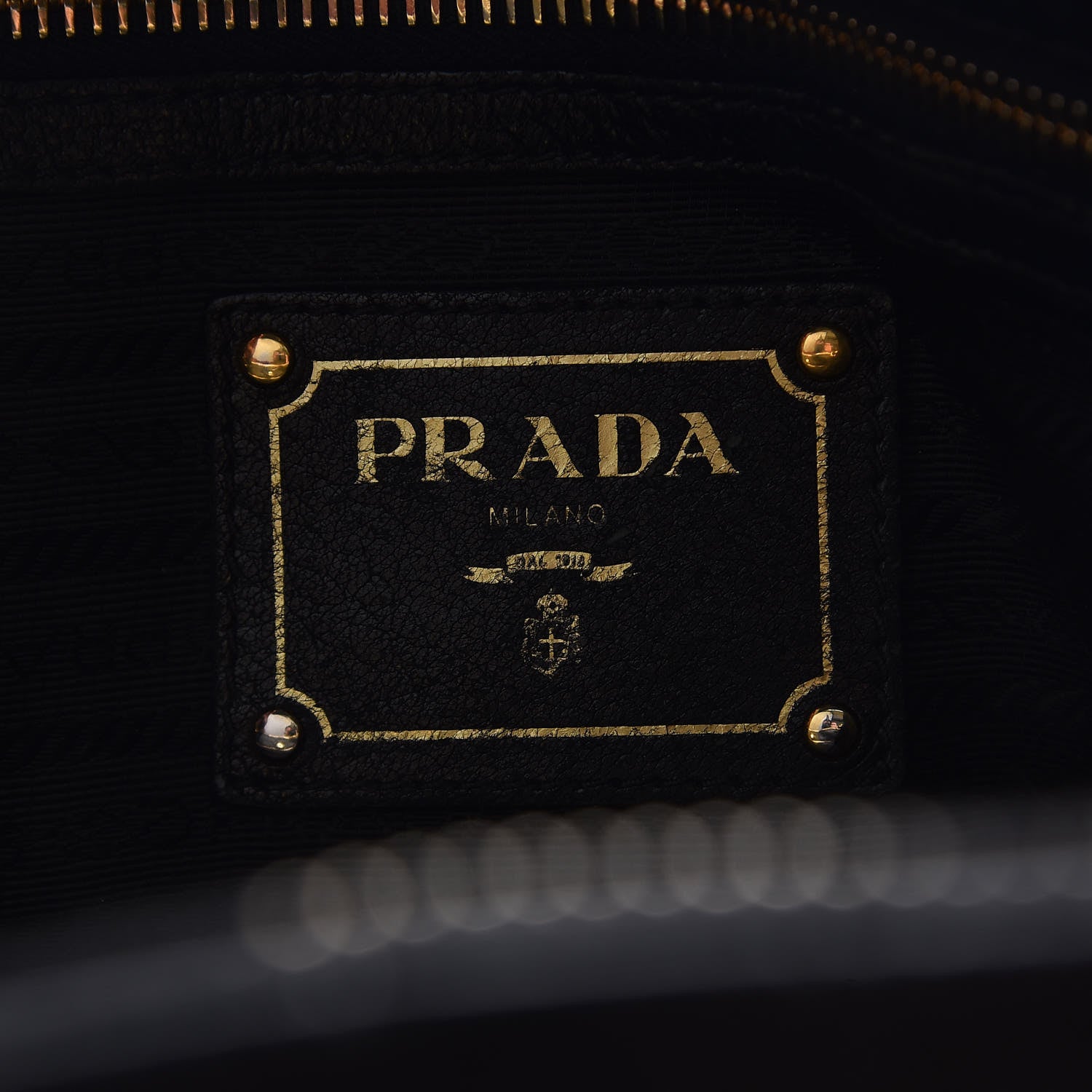 Prada Cervo Deerskin Shopping Tote Black 7 of 10