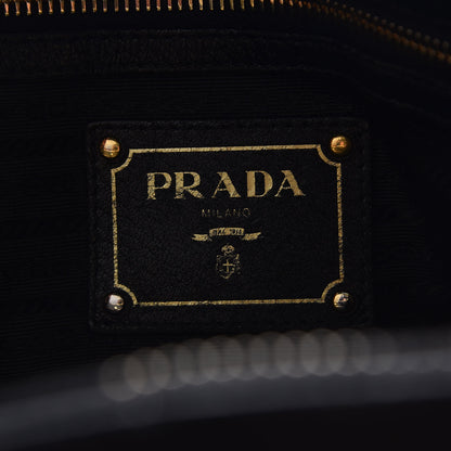 Prada Cervo Deerskin Shopping Tote Black 7 of 10