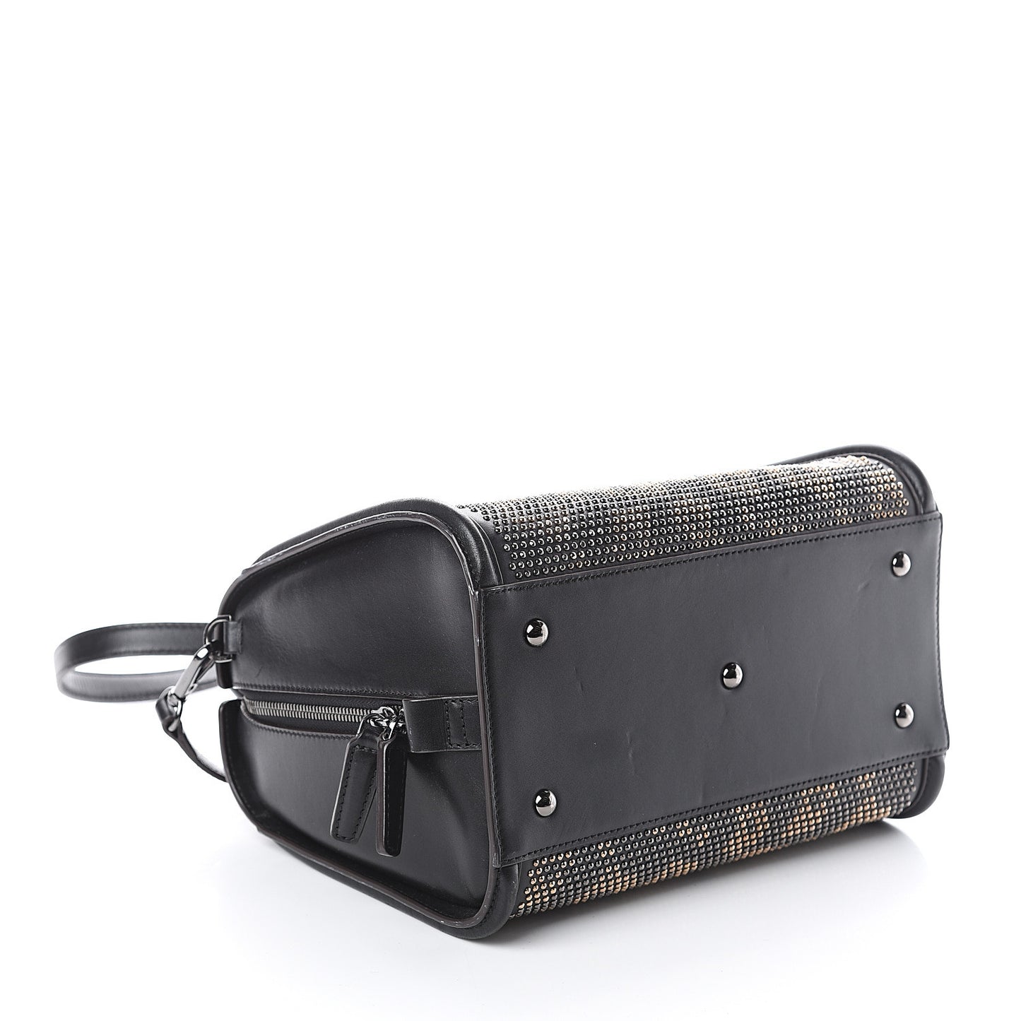 Calfskin Balam Spitze Boston Bag Black