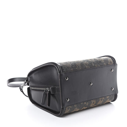 MCM Calfskin Balam Spitze Boston Bag Black 3 of 8