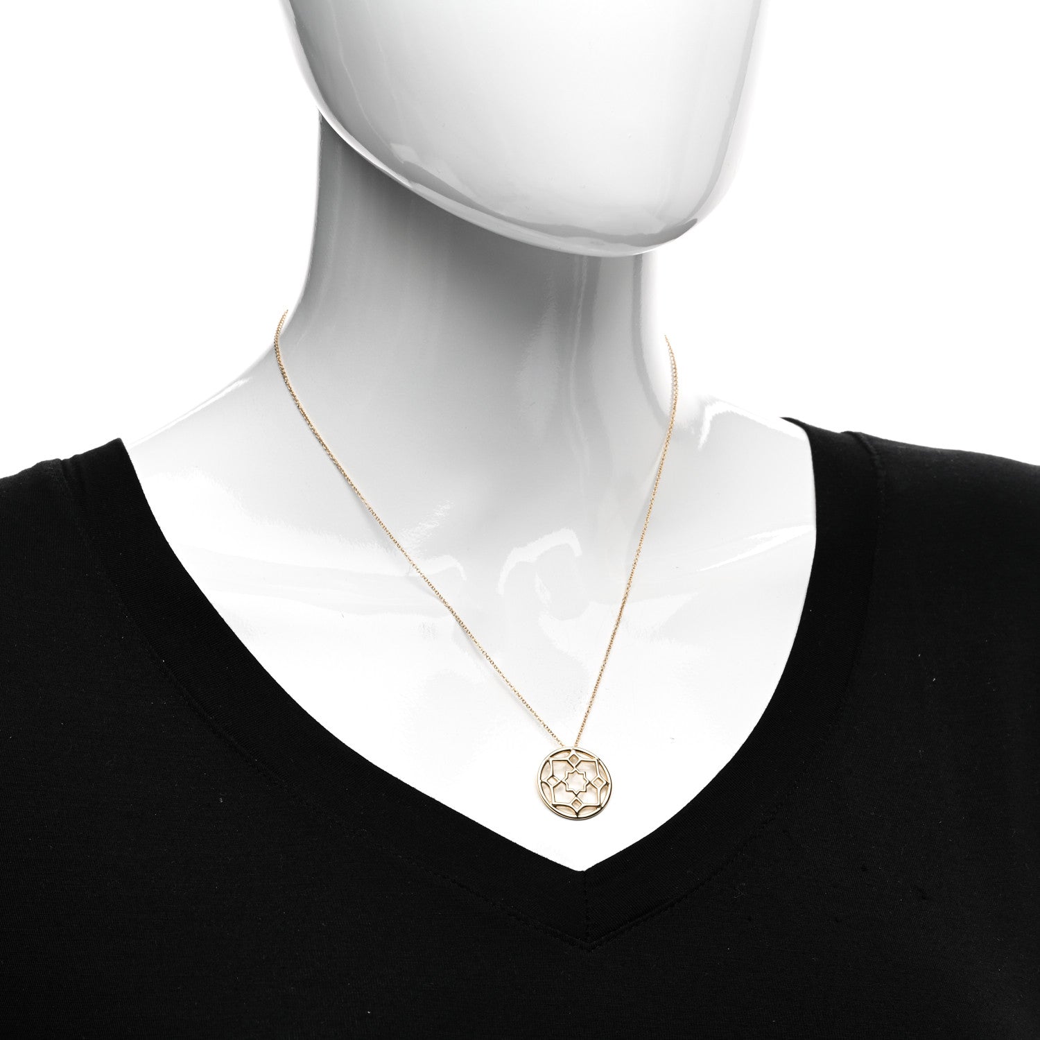 Tiffany 18K Yellow Gold Paloma Picasso Marrakesh Round Pendant Necklace 2 of 5