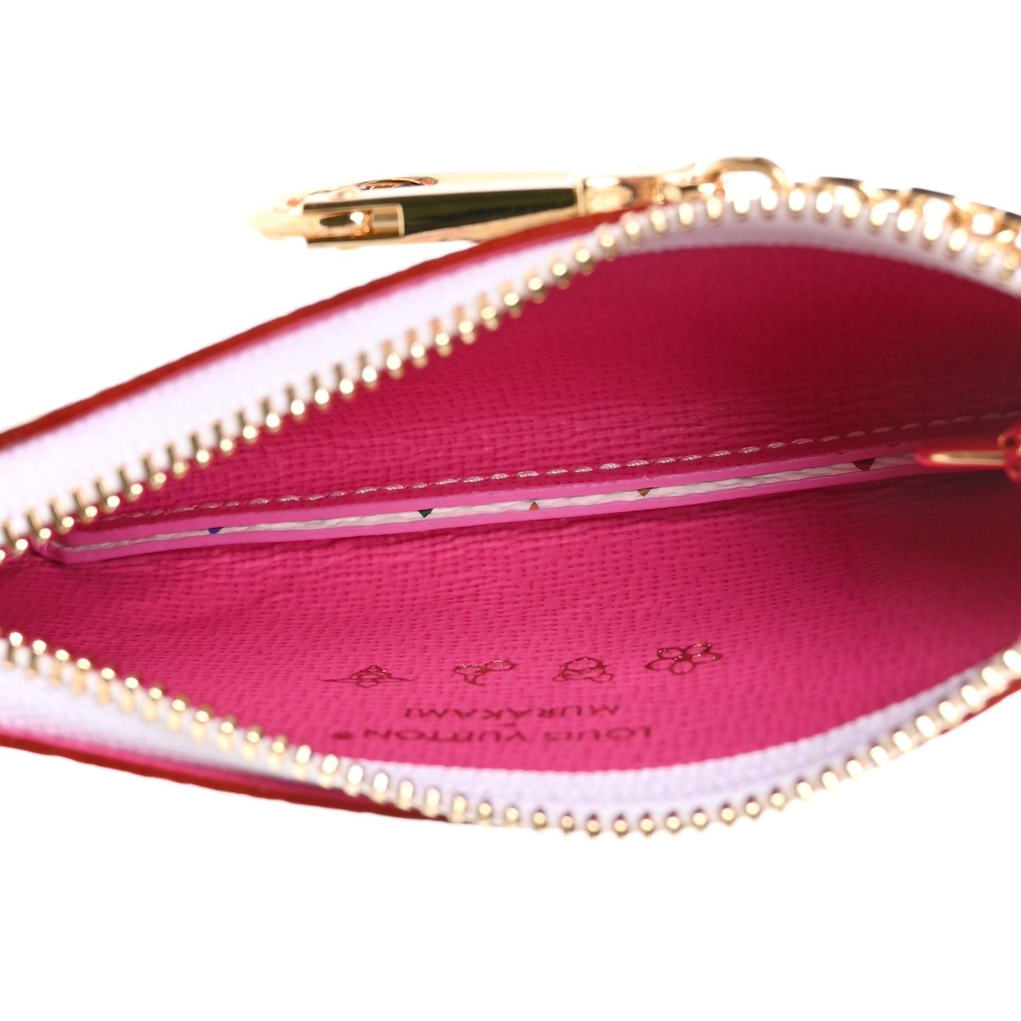 LV X TM Monogram Multicolor Key Pouch White