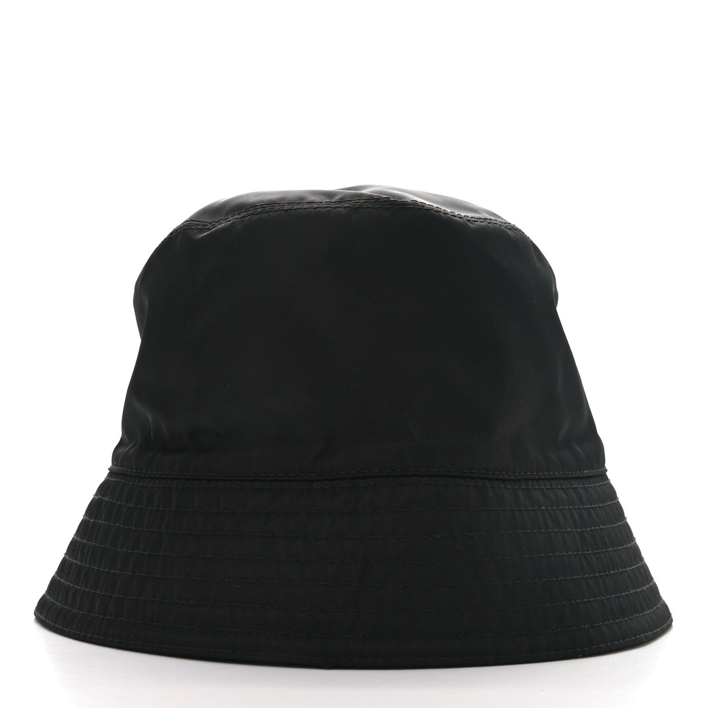 Re-Nylon Metal Triangle Logo Mens Bucket Hat L Black