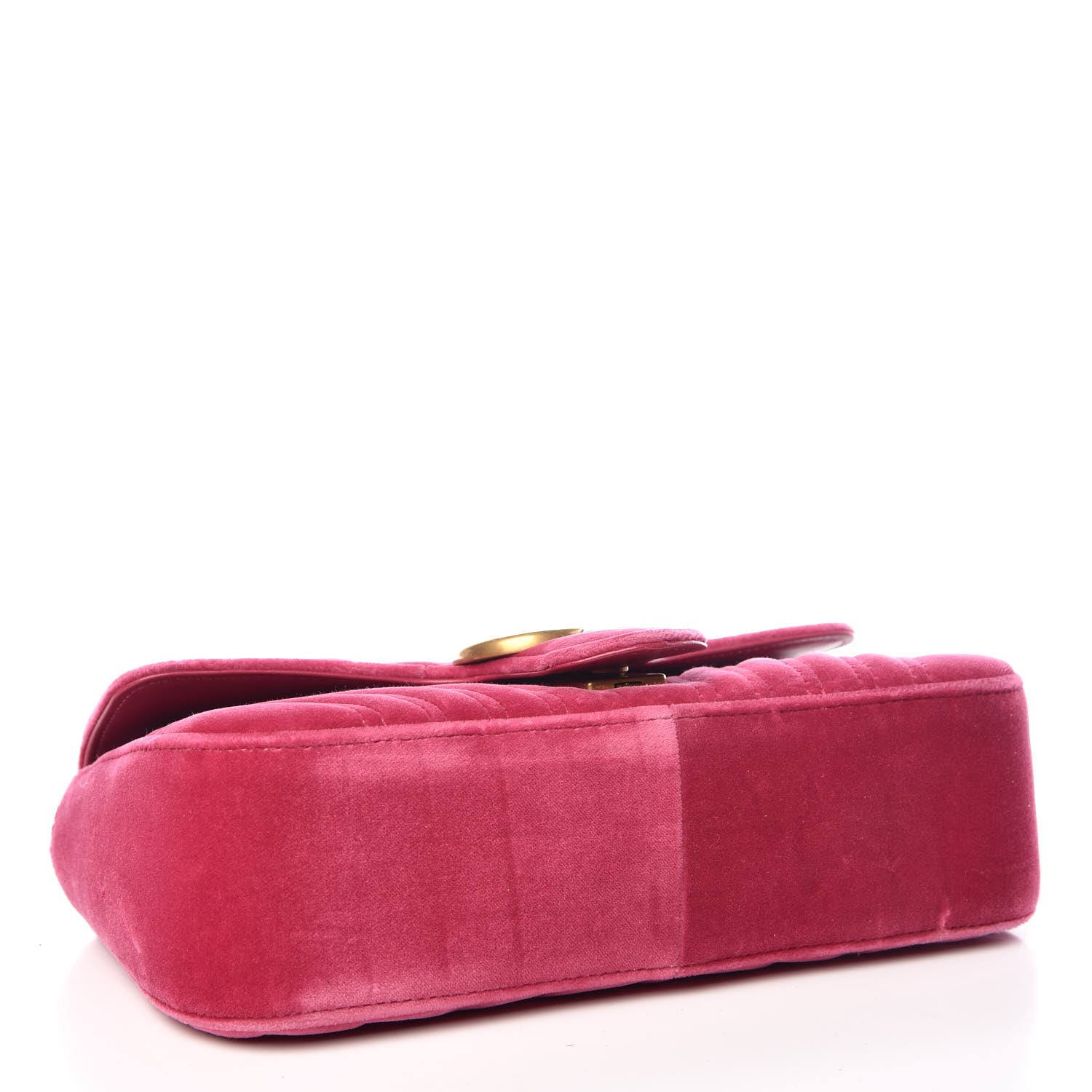Gucci Velvet Matelasse Small GG Marmont Shoulder Bag Light Raspberry Rose 4 of 10