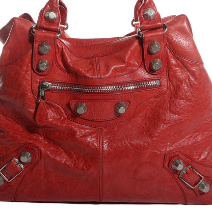 Balenciaga Chevre Giant 21 Silver Hardware Brief Rouge Vermillon 10 of 11