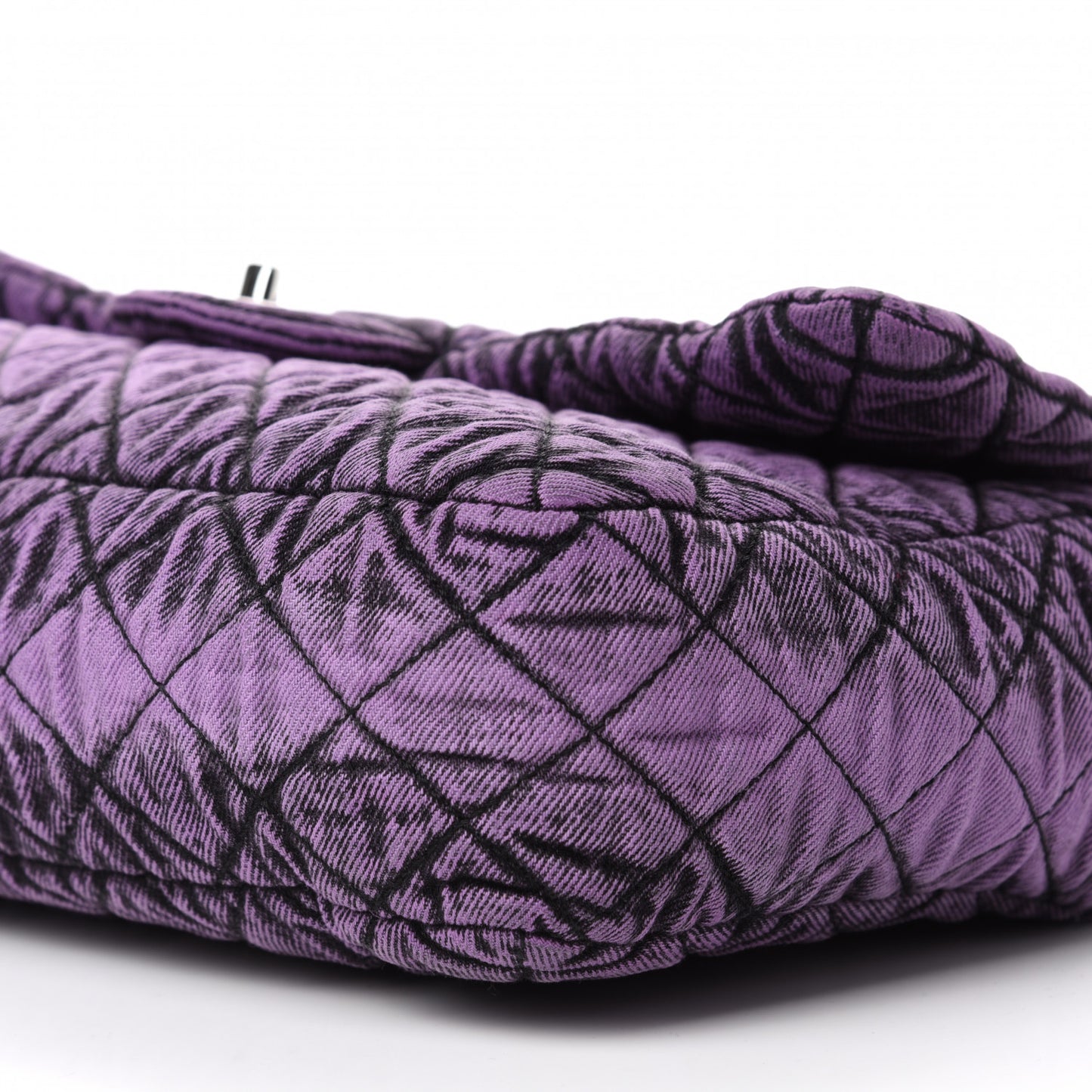 Denim Quilted Denimpression Flap Purple Black