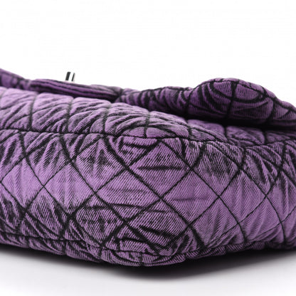 Chanel Denim Quilted Denimpression Flap Purple Black 7 of 10