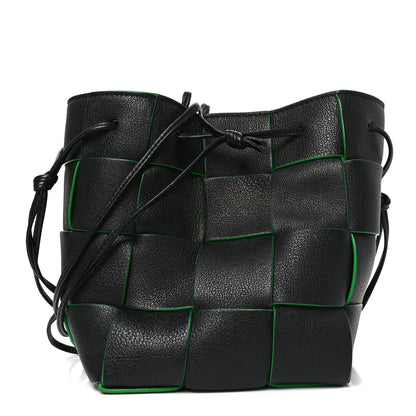 Bottega Veneta Nappa Maxi Intrecciato Mini Cassette Bucket Bag Black Parakeet 1 of 9