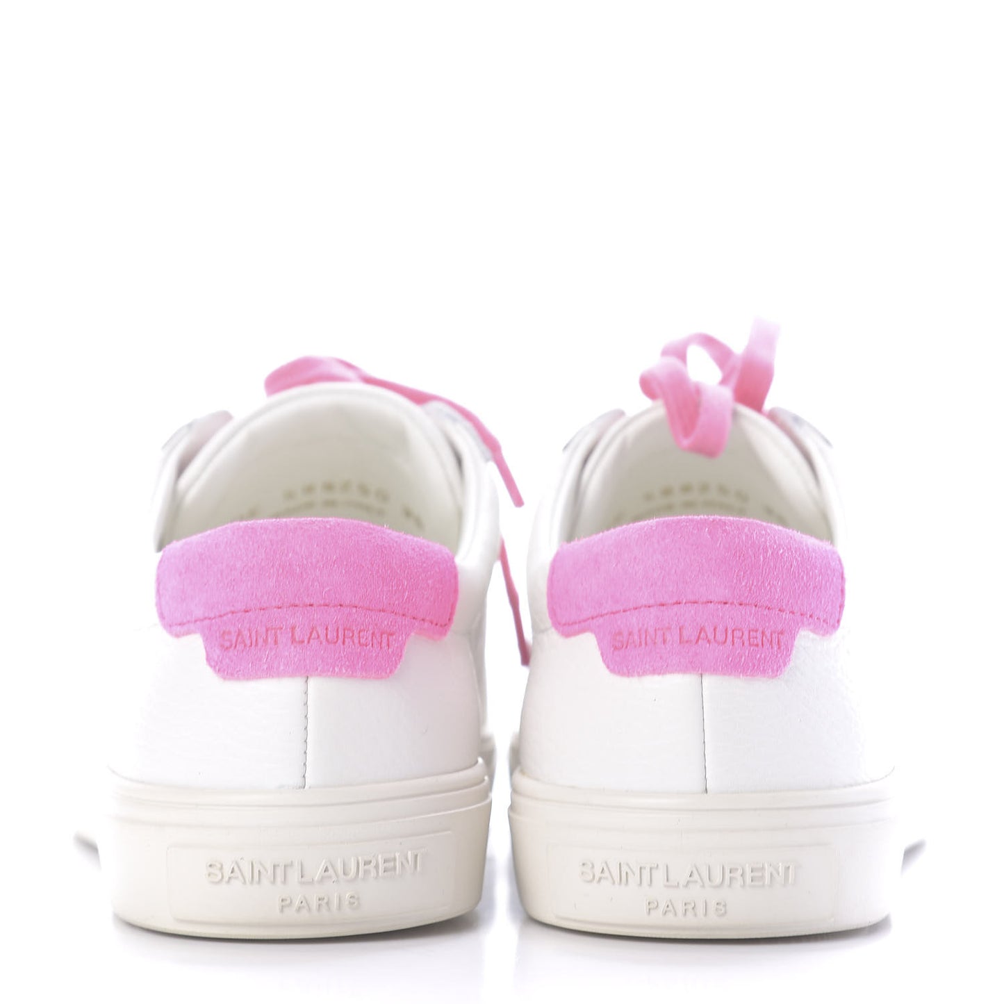 Grained Calfskin Andy Low Top Sneakers 35 White Pink