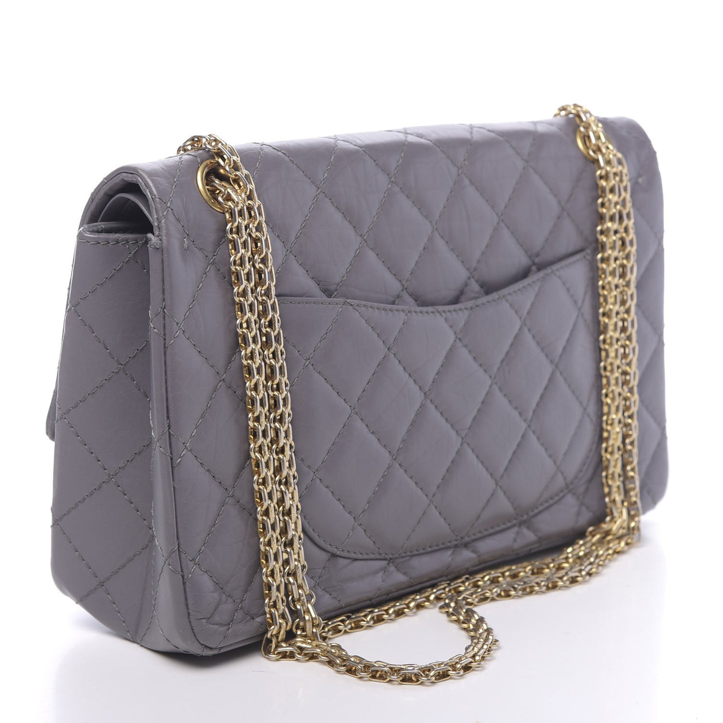 Aged Calfskin Quilted 2.55 Reissue 226 Flap Grey