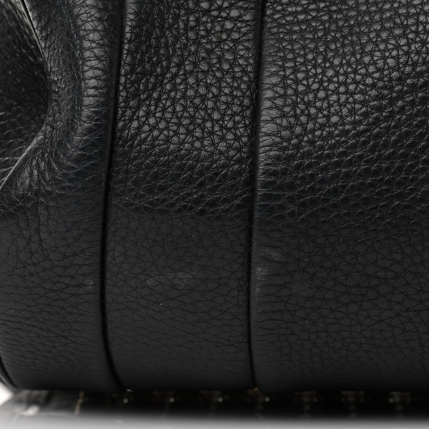 Pebbled Lambskin Mini Rockie Black Gold Hardware
