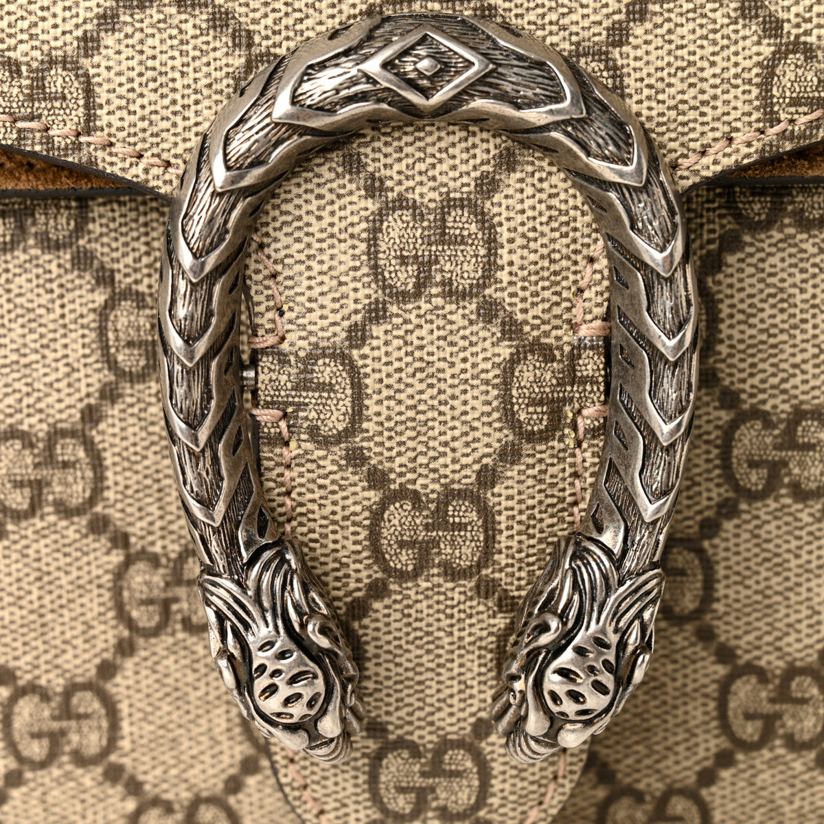 GG Supreme Monogram Small Dionysus Shoulder Bag Taupe